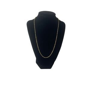 Unbranded made in Italy sterling silver gold plated 2.5 mm bead chain necklace